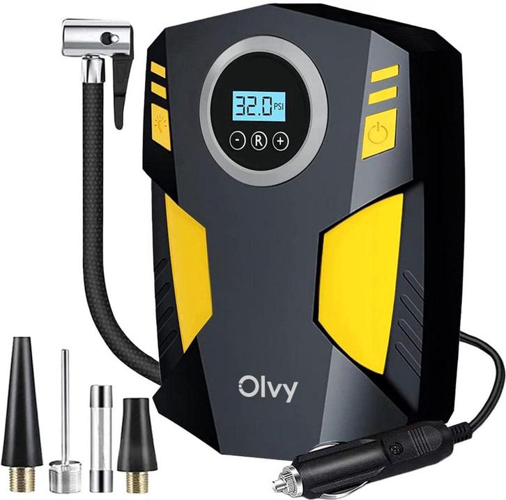 Olvy Compressor Bandenpomp - Luchtcompressor 12V - Elektrisc, Doe-het-zelf en Verbouw, Gereedschap | Handgereedschap, Nieuw, Verzenden