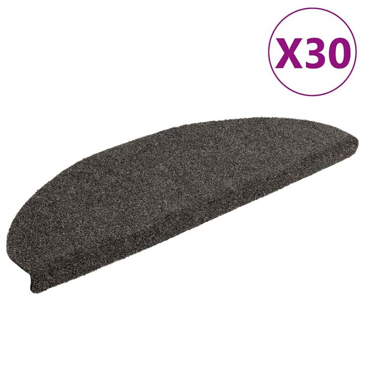 vidaXL Trapmatten Zelfklevend 30 stuks 65x21x4 cm Antraciet, Doe-het-zelf en Verbouw, Ladders en Trappen, Nieuw, Verzenden