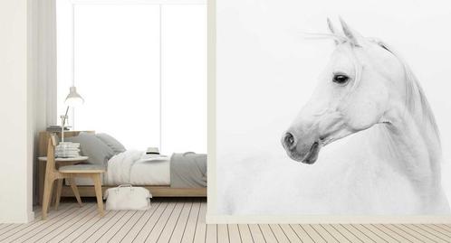 Vlies fotobehang White Arabian horse -  - behang op maat, Huis en Inrichting, Stoffering | Behang, Verzenden