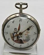 Frankreich - Feine gemalte Silber Lepine Spindeluhr -, Nieuw