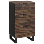 vidaXL Dressoir met lade Bruin 40 x 33 x 75 cm massief, Verzenden, Nieuw, Overige houtsoorten, Minder dan 50 cm