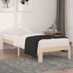 vidaXL Bedframe massief hout 75x190 cm, Eenpersoons, Bruin, Verzenden, Nieuw
