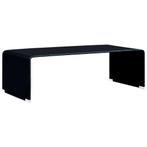 vidaXL Salontafel 98x45x31 cm gehard glas zwart, Huis en Inrichting, Tafels | Salontafels, Minder dan 50 cm, 50 tot 100 cm, Verzenden