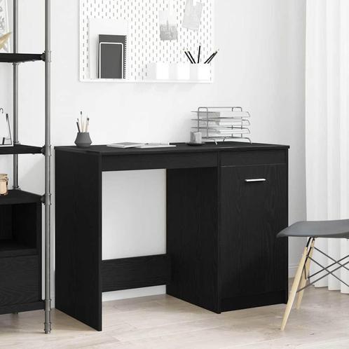 vidaXL Bureau Zwart eiken 100 x 50 x 76 cm Bewerkt hout, Huis en Inrichting, Bureaus, Nieuw, Verzenden