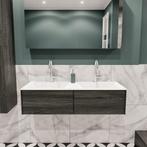 Badkamermeubel BWS Madrid Antraciet 120x45x30 cm Mat Witte, Ophalen of Verzenden, Nieuw, Bad