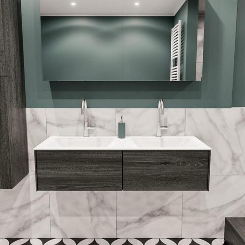 Badkamermeubel BWS Madrid Antraciet 120x45x30 cm Mat Witte, Doe-het-zelf en Verbouw, Sanitair, Bad, Nieuw, Ophalen of Verzenden