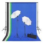 vidaXL Fotostudioset met achtergronden, lampen en paraplus, Verzenden, Nieuw