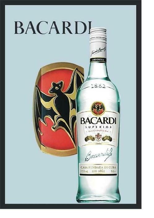 Bacardi spiegel, Huis en Inrichting, Woonaccessoires | Spiegels, Nieuw, Verzenden