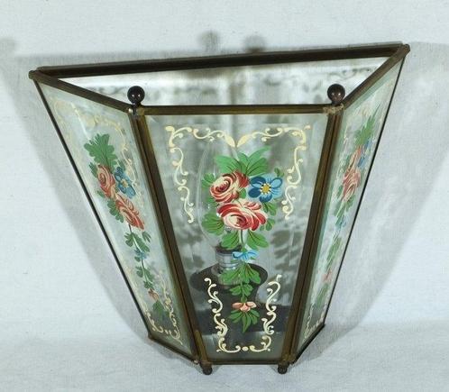 Wandkandelaar - Goud en geslepen kristal - Met bronzen, Antiek en Kunst, Curiosa en Brocante