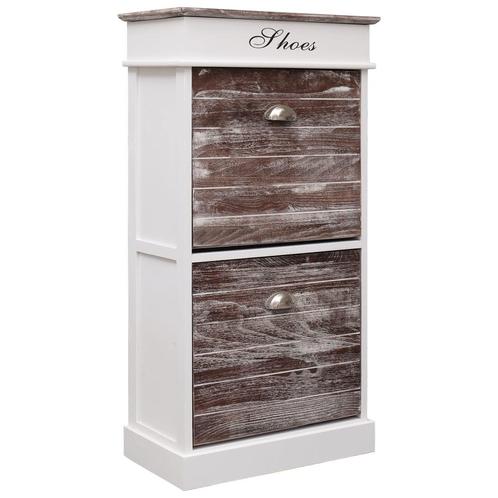 vidaXL Schoenenkast 50x28x98 cm paulowniahout bruin, Huis en Inrichting, Kasten | Schoenenrekken, Nieuw, Verzenden