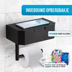 2dekans | Avalo WC Rolhouder met Bakje & Plankje - Zwart -, Huis en Inrichting, Badkamer | Badtextiel en Accessoires, Ophalen of Verzenden