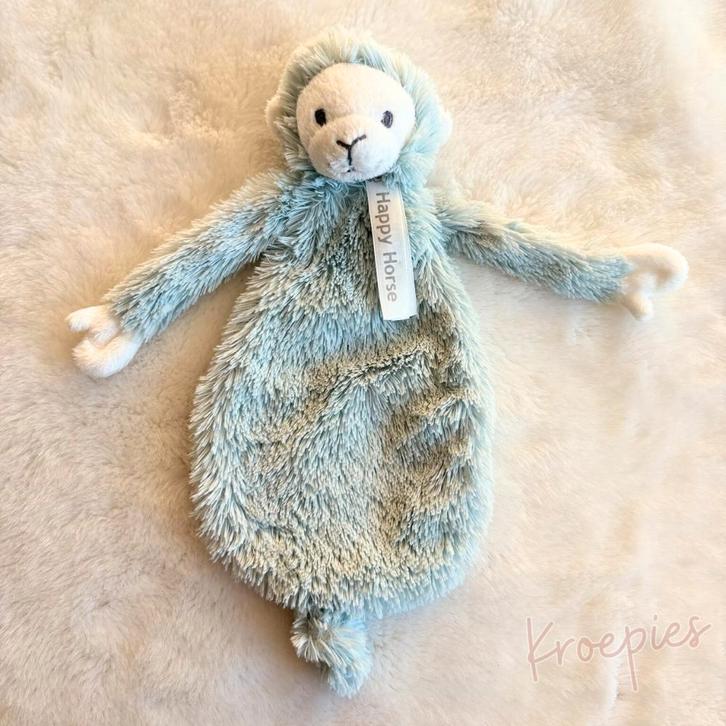 Happy Horse knuffeldoekje aap Hanging Monkey Teal, Kinderen en Baby's, Speelgoed | Knuffels en Pluche, Nieuw, Verzenden