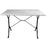 Bistrotafel tuintafel gietijzer met marmer tafelblad 100 cm, Huis en Inrichting, Tafels | Eettafels, Overige materialen, 100 tot 150 cm