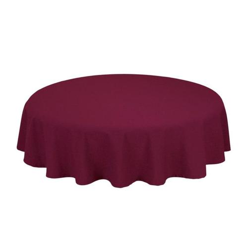 Tafelkleden Rond Maroon Rood 132cm Ø - Treb SP, Huis en Inrichting, Tafelkleden, Nieuw, Verzenden