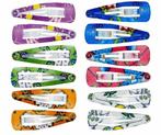 Haarspeld Klikklak Mini 12 Stuks 3cm Bloemen Print Color, Nieuw