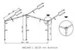 Campking Luifelframe Ameland 28/25mm Alu, Nieuw