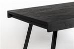 Eettafel Tessa 220x100 cm Zwart Teak House of Rebels, Huis en Inrichting, Tafels | Eettafels, Verzenden, Nieuw