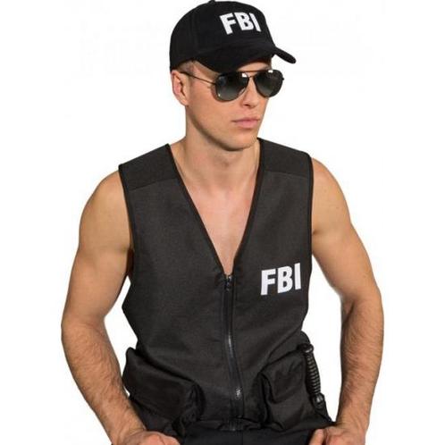 Politie FBI verkleed pet zwart voor volwassenen - Politiep.., Hobby en Vrije tijd, Feestartikelen, Ophalen of Verzenden