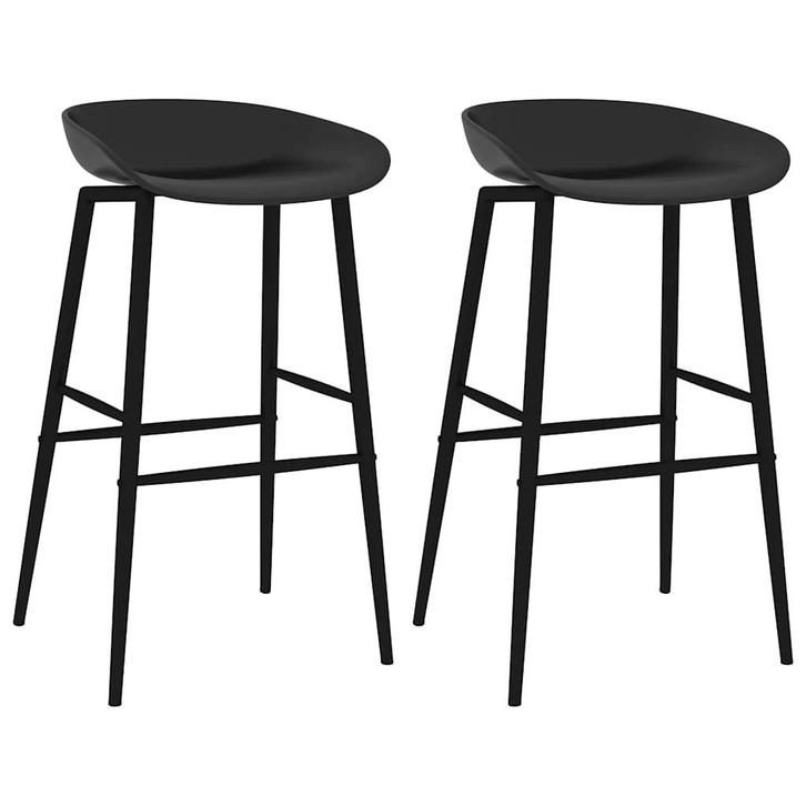 Moderne Barstoelen Zwart (2 st) | Retourdeal, Huis en Inrichting, Barkrukken, 90 cm of meer, 2 krukken, Nieuw, Ophalen of Verzenden