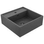 Mat Grijze Wastafel 41cm - Tweedekansje - Moderne Badkamer!, Ophalen of Verzenden, Nieuw, Steen, Wastafel