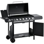 TRUUSK Gasgrill BBQ-trolley Met 6 Branders 1 Zijbranderkast, Tuin en Terras, Verzenden, Nieuw, TRUUSK