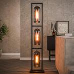 *WOONWINKEL* Vloerlamp 3L Metaal En Rookglas, Huis en Inrichting, Lampen | Vloerlampen, Verzenden, Nieuw