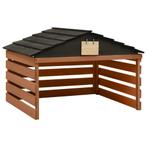 vidaXL Overkapping voor grasmaaier 78x74x54 cm vurenhout, Tuin en Terras, Zitmaaiers, Verzenden, Nieuw