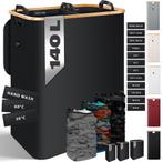 Wasmand 3 vakken - Met deksel - 140 Liter - Zwart - KESSER®, Huis en Inrichting, Verzenden, Nieuw