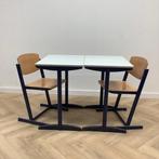 complete school set Eromes 10 stoelen + 10 tafels, Blauw -, Huis en Inrichting, Stoelen, Ophalen of Verzenden, Gebruikt, Hout