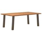 vidaXL Eettafel rechthoekig 200x120x74 cm massief eikenhout, Huis en Inrichting, Tafels | Eettafels, Verzenden, Nieuw