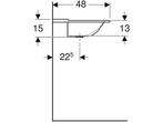 Geberit Xeno2 - Wastafel 140 cm 2 kraangaten zonder overloop, Verzenden, Zo goed als nieuw
