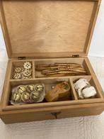 Doos - Hout - Volledig uitgeruste naaidoos