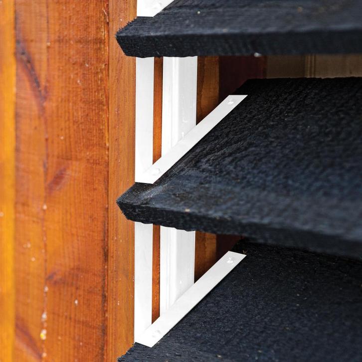 Flex Fence Draaibare Lamellen voor in de tuin Wit RVS 220 cm, Huis en Inrichting, Stoffering | Gordijnen en Lamellen, Verzenden