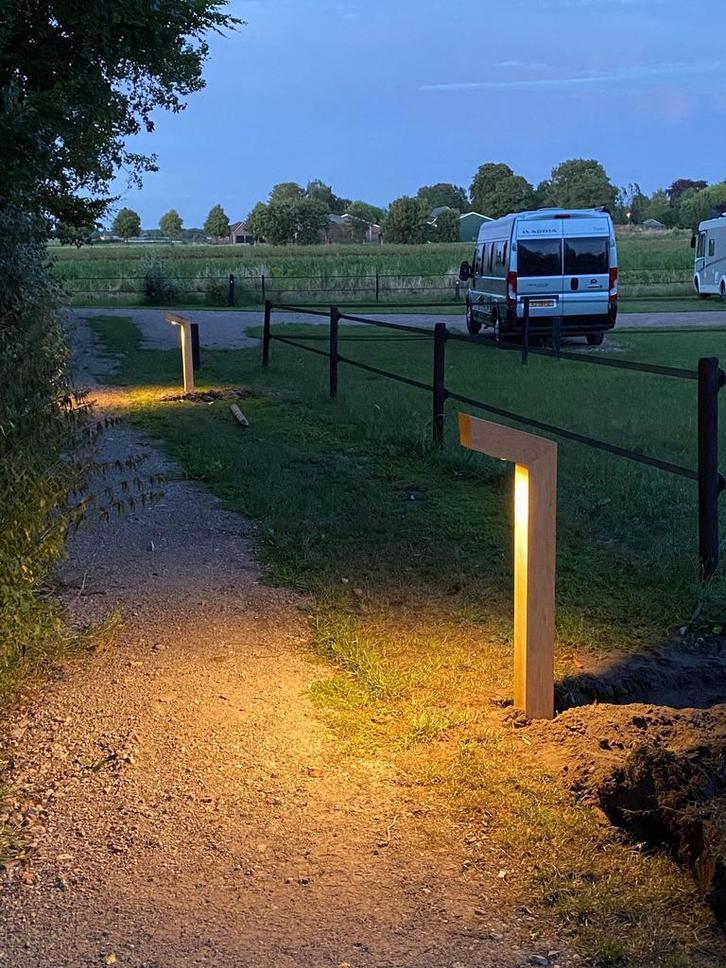 Padverlichting eiken tuinverlichting buiten verlichting vkt, Tuin en Terras, Buitenverlichting, Bewegingssensor, Waterbestendig