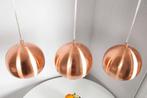 Moderne 3-delige hanglamp COPPER BALL koperen hanglamp in, Ophalen of Verzenden, Nieuw