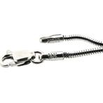 Witgouden slangen schakelketting, Ophalen of Verzenden, Gebruikt, Overige kleuren, Goud