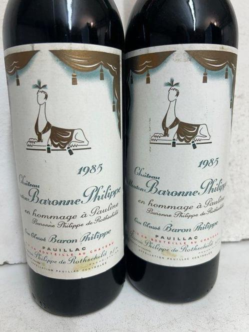 1985 Château Mouton Baronne Philippe Rothschild - Bordeaux,, Verzamelen, Wijnen