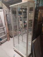 Vitrine kast 3 leg planken glas met verlichting 175x75x37cm