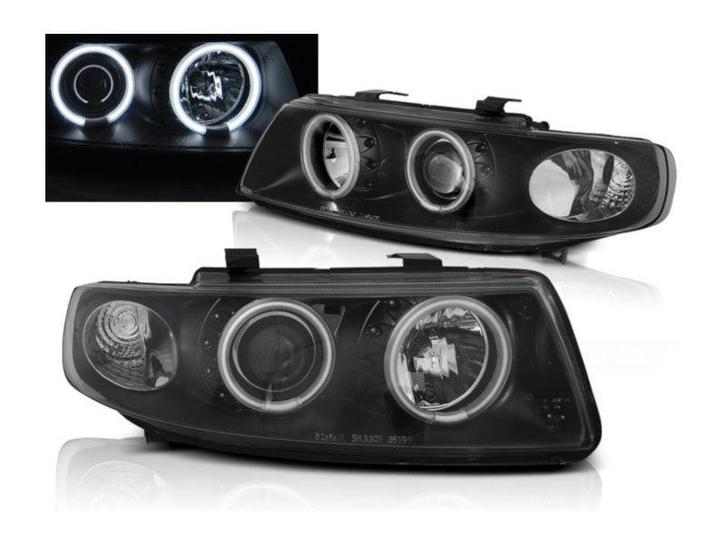 CCFL Angel Eyes koplampen Black geschikt voor Seat Leon, Auto-onderdelen, Verlichting, Nieuw, Seat, Verzenden