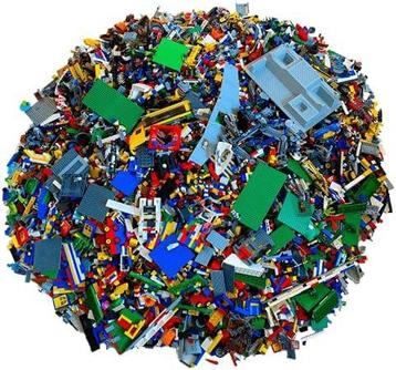 LEGO 1 KG Onderdelen Gemengd (Zonder Minifiguren) beschikbaar voor biedingen