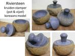 pot en vijzel, kruiden stamper, medicijn stamper natuursteen, Ophalen of Verzenden, Nieuw