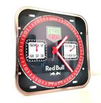 Wandklok - TAG Heuer x Red Bull -   Aluminium, Glas, Metaal