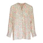 Milano Italy • ecru blouse met bloemen • 36, Verzenden, Wit, Maat 36 (S), Milano Italy