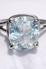 Ring - 18 karaat Witgoud Aquamarijn, Nieuw