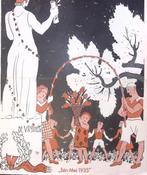 Spotprent over 1 Mei 1935 (lijst optie, Lithos), Antiek en Kunst, Kunst | Litho's en Zeefdrukken, Verzenden