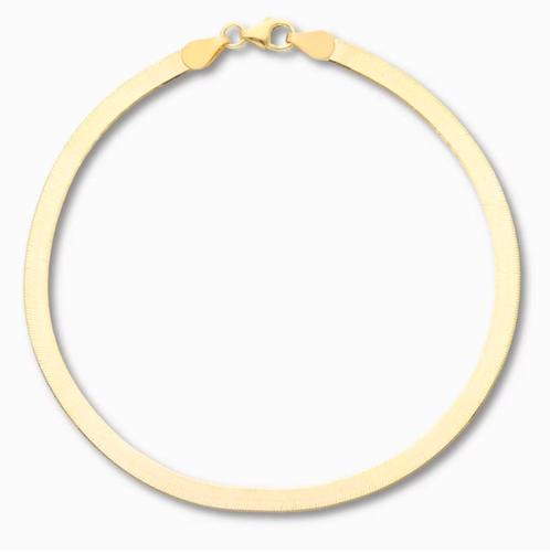 Gouden Herringbone armband 9K, Sieraden, Tassen en Uiterlijk, Armbanden, Goud, Nieuw, Goud, Verzenden