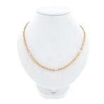 Bicolor gouden vierkante koningsketting | 64 cm, Sieraden, Tassen en Uiterlijk, Kettingen, Ophalen of Verzenden, Gebruikt, Overige kleuren
