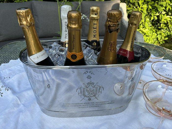 Wijnkoeler - met citaten van Lily Bollinger en Napoleon, Antiek en Kunst, Antiek | Meubels | Tafels