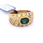 Armring - 18 karaat Geel goud - 3.10ct. tw. Smaragd -