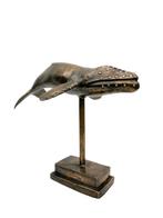 Beeld, Walvis - potvis - 30 cm - Brons